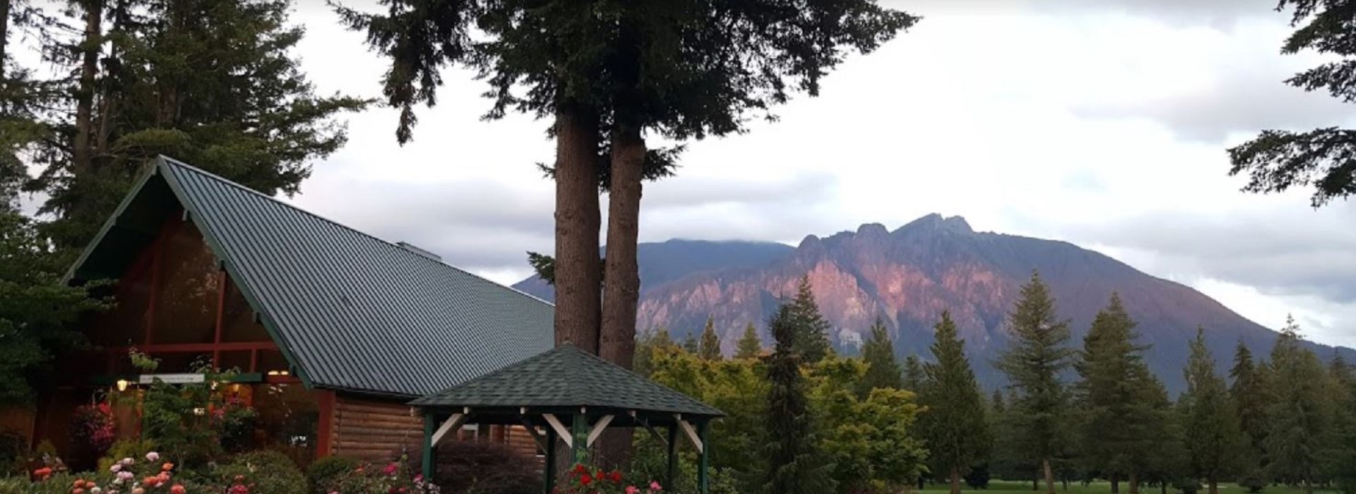 Clubhouse and trees